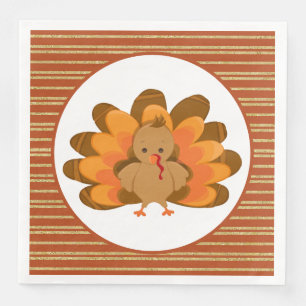 Serviette En Papier cool Thanksgiving dinde de fête