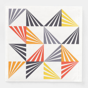 Serviette En Papier Cool, unique, tendance, urbain, triangles colorés