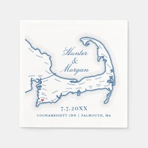 Serviette En Papier Coonamessett Inn Mariage Cape Cod Cocktail