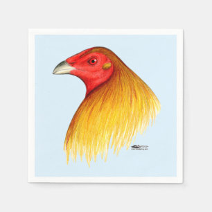 Serviette En Papier Coq de Combat Ébarbé