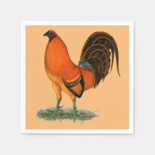 Serviette En Papier Coq de combat Ginger Rouge
