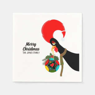 Serviette En Papier Coq portugais Holly Noël bauble