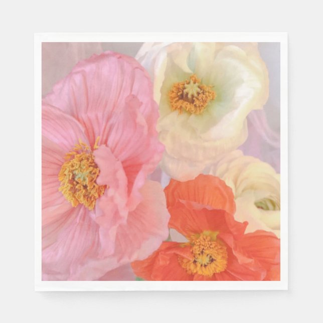 Serviette En Papier Coquelicots (Devant)
