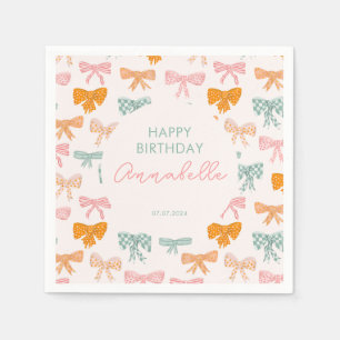 Serviette En Papier Coquette Aesthétie filles anniversaire