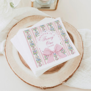 Serviette En Papier Coquette Arc Étape Élégant 1er Anniversaire