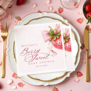 Serviette En Papier Coquette Berry Baby shower doux