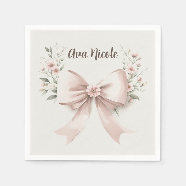 Serviette En Papier Coquette Bow (Devant)
