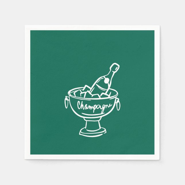 Serviette En Papier Coquette Champagne (Devant)