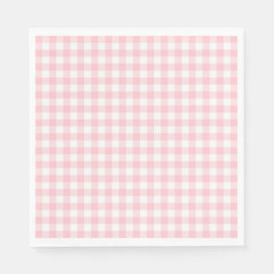 Serviette En Papier Coquette en vichy rose noeud papillon dessert de f