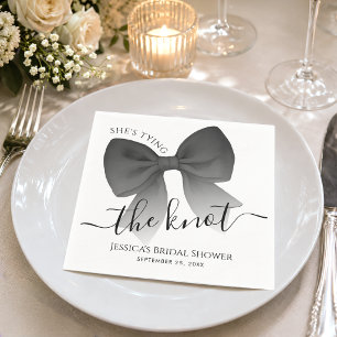 Serviette En Papier Coquette Mariage Noir Arc-en-ciel pour la Fête de 