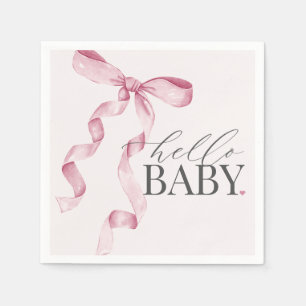 Serviette En Papier Coquette Rose Bow Girl Baby shower Décor