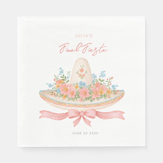 Serviette En Papier Coquette  SombreroFinal Fiesta Margarita (Devant)