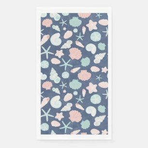 Serviette En Papier Coquillages Côtiers Plage & Océan Design