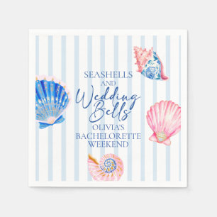 Serviette En Papier Coquillages et Cloches de Mariage Enterrement de V