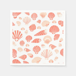 Serviette En Papier Coquillages Jolie plage océan