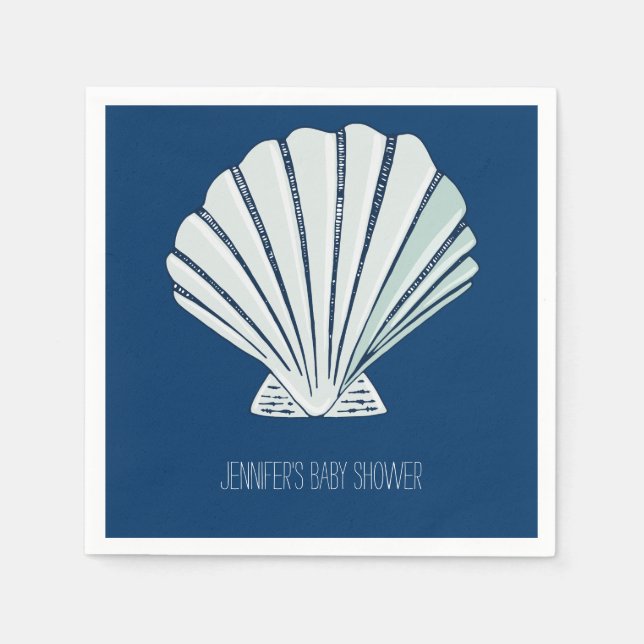 Serviette En Papier Coquille marine (Devant)