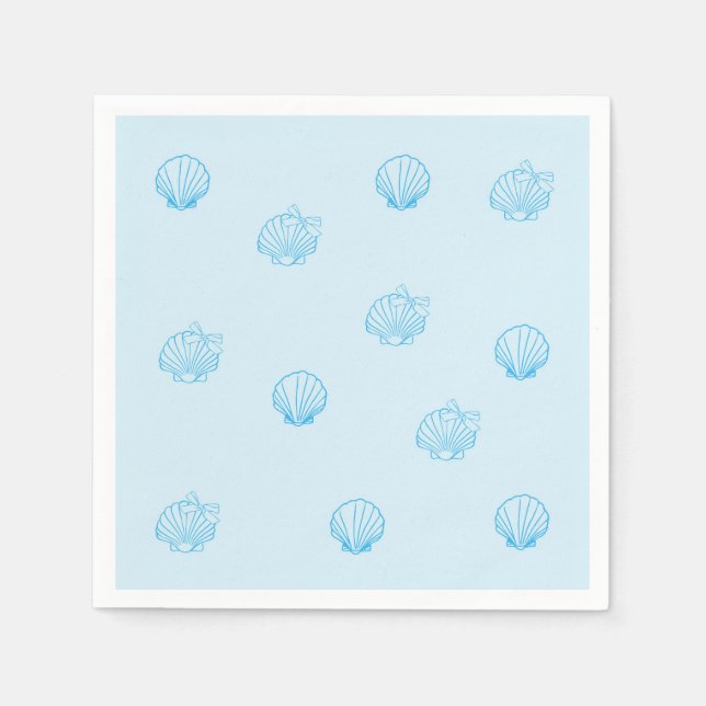 Serviette En Papier Coquilles Saint-Jacques Contour Minimalisme (Devant)