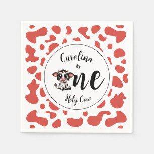 Serviette En Papier Corail de la vache royale rose