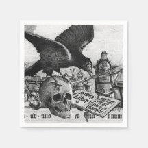 Corbeau et crâne humain