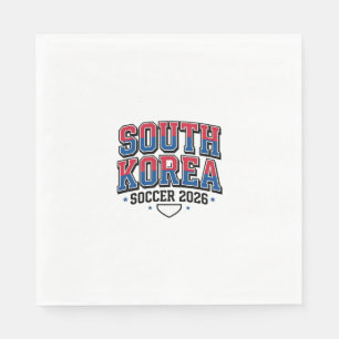 Serviette En Papier Corée du Sud Football 2026 Football Gras Typogr Pa