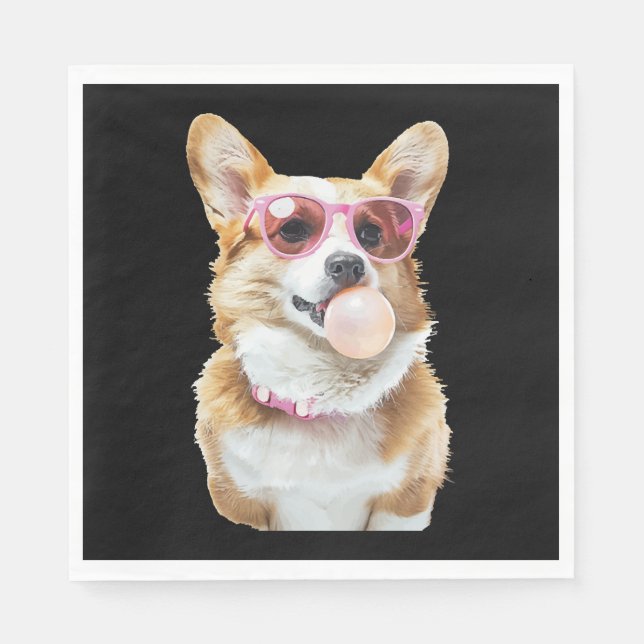 Serviette En Papier Corgi    (Devant)