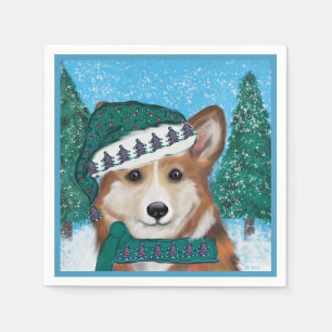 Serviette En Papier Corgi