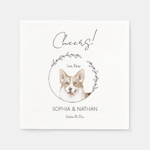 Serviette En Papier Corgi Chien Mariage simple Cocktail Napkins