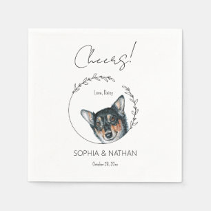 Serviette En Papier Corgi Chien Mariage simple Cocktail Napkins