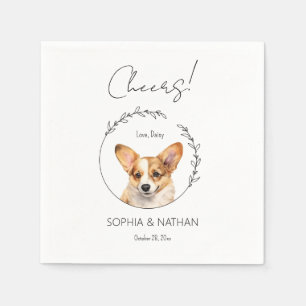 Serviette En Papier Corgi Chien Mariage simple Cocktail Napkins