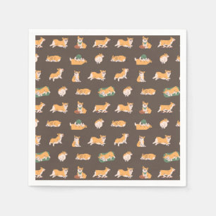 Serviette En Papier Corgi joyeux