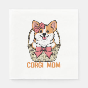 Serviette En Papier Corgi Maman Chien Propriétaire Cadeau Femmes Corgi