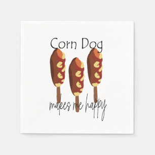 Serviette En Papier Corndog Me Rend Heureuse Fête