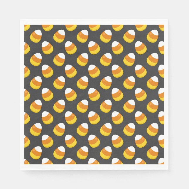 Serviette En Papier Corne de bonbons d'Halloween (Devant)