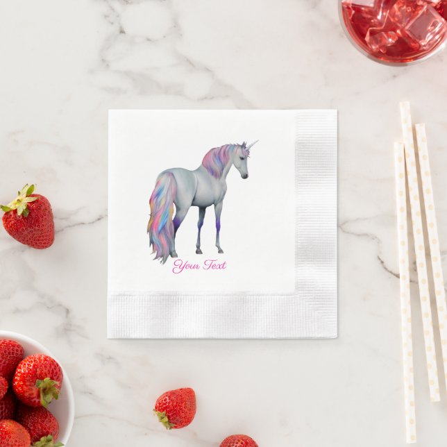 Serviette En Papier Corne violette, debout (En situation)