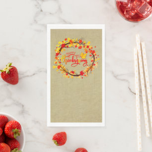 Serviette En Papier Correspondance Thanksgiving Autumn Leaf Tons