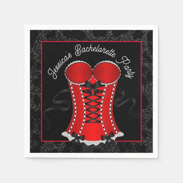 Serviette En Papier Corse rouge Flirty (Devant)
