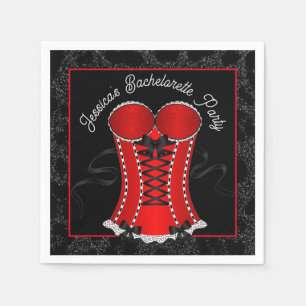 Serviette En Papier Corset Rouge Coquin