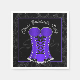 Serviette En Papier Corset Violet Coquin