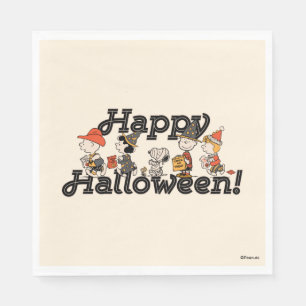 Serviette En Papier Cortège joyeux d'Halloween de la bande de Peanuts