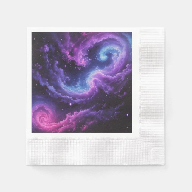 Serviette En Papier Cosmic Galaxy Nebula Abstract Space Art Design (Devant)