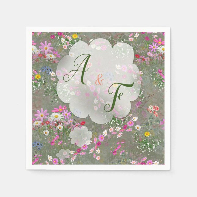 Serviette En Papier Cosmos Wilderness Wild Flowers (Devant)