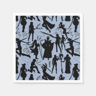 Serviette En Papier Cosplay Actions Anime motif.w L Bleu BG