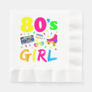 Serviette En Papier Costume de fête d'anniversaire de fille des années