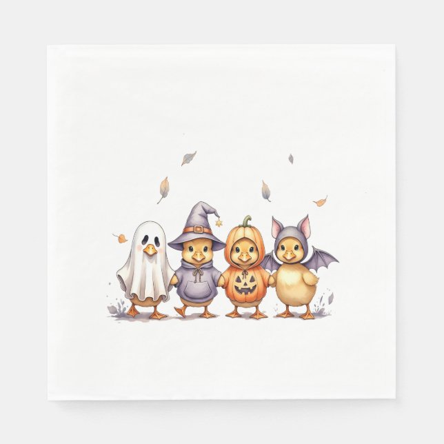Serviette En Papier Costume Halloween Cute Ducklings (Devant)