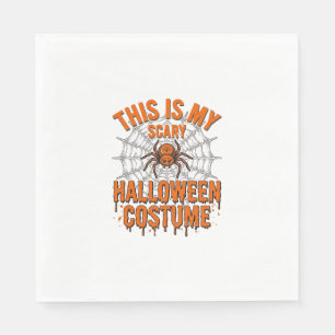Serviette En Papier Costume Halloween effrayant Toile d'araignée Desig