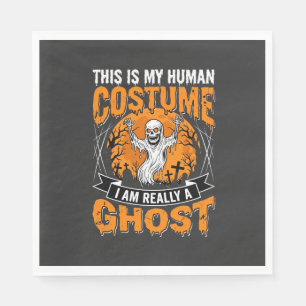 Serviette En Papier Costume Humain Halloween Graphique Fantôme Squelet