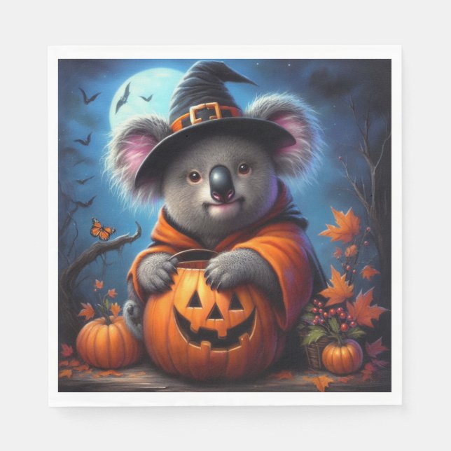 Serviette En Papier Costume Koala Halloween (Devant)