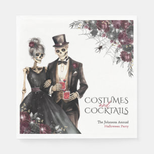 Serviette En Papier Costumes et cocktails Fête d'Halloween pour adulte