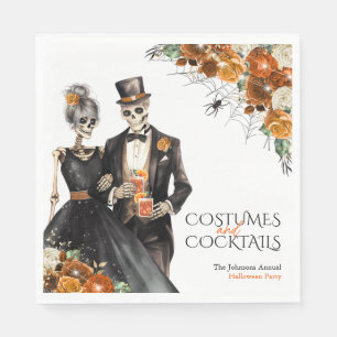 Serviette En Papier Costumes et cocktails Fête d'Halloween pour adulte