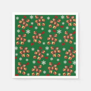 Serviette En Papier Cosy Châtaignes Rôties Et Pneus Hiver